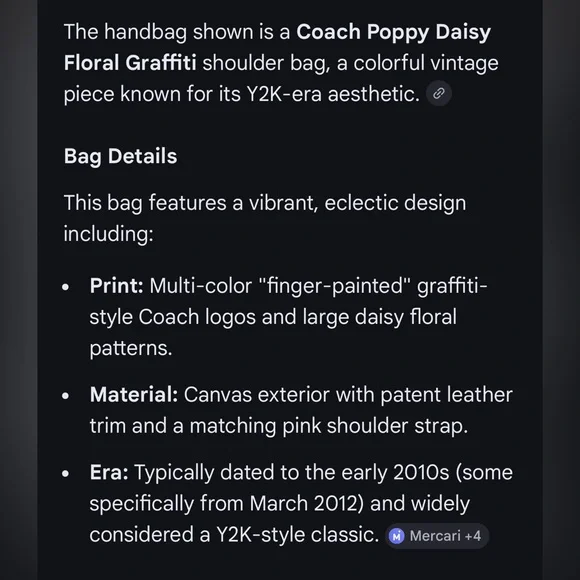 Coach Poppy Daisy Floral Graffiti Shoulder Bag Y2K - Picture 10 of 10